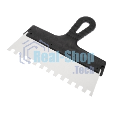 Шпатель фасадный Rexant 250 мм зуб 10х10 нержавеющая сталь, пластмассовая ручка