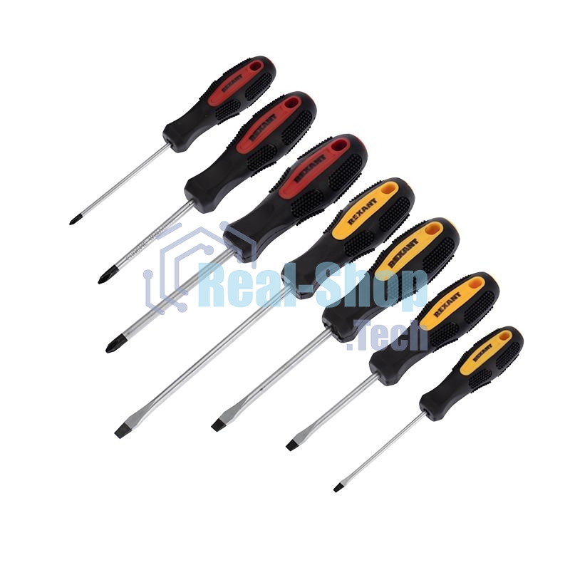 Набор отверток 7 предметов (крестовые и шлицевые) Rexant