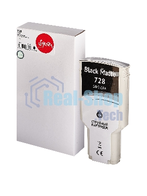 Картридж струйный Sakura F9J68A (№728 Matte Black) для HP, черный матовый, 300 мл.