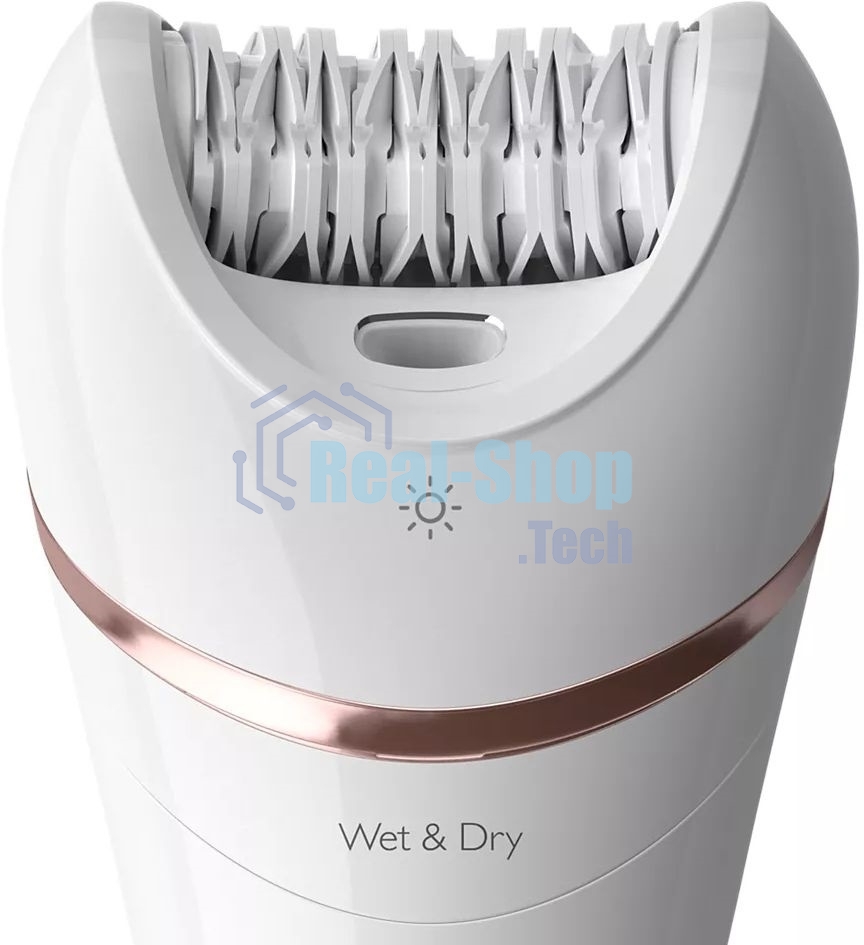 Эпилятор Philips 2 скорости, широкая головка, Wet&Dry, беспроводной, opti light, 6 аксессуаров