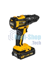 Дрель-шуруповерт аккумуляторная Denzel BLDL-IB-18-02, 18В, 2 АКБ, Кейс