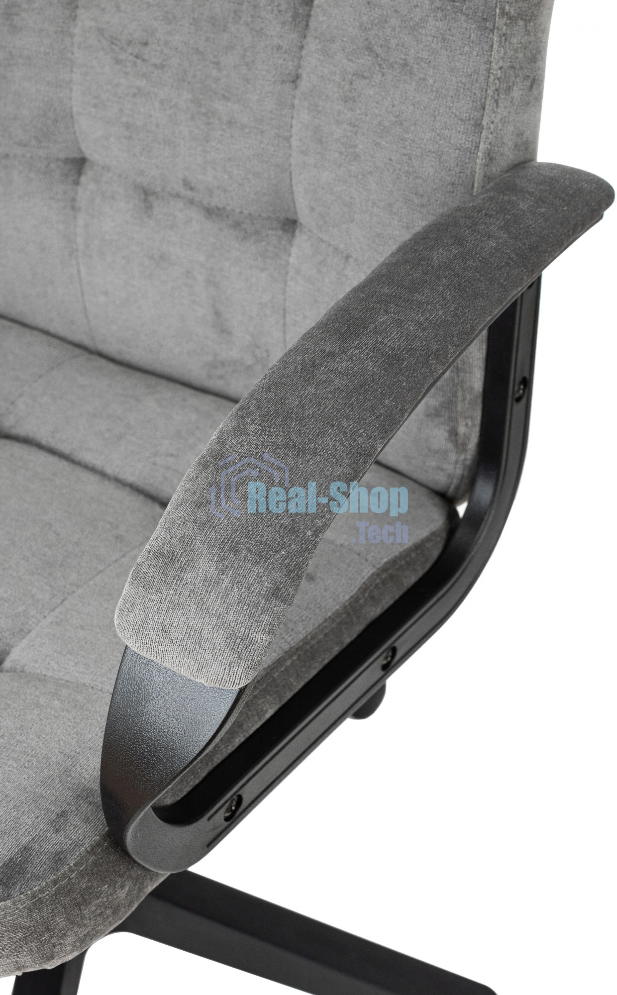 Кресло руководителя Бюрократ CH 002 Fabric Light-19 серый, крестов. пластик