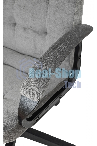 Кресло руководителя Бюрократ CH 002 Fabric Light-19 серый, крестов. пластик