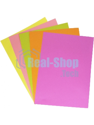 Бумага Silwerhof DAILY A4/80г/м2/100л./радуга неон (5цветов)