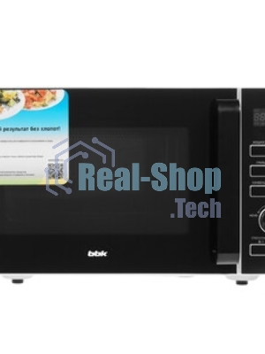 Микроволновая печь BBK 25MWC-992T/WB белый/черный, 25 л, 900 Вт, переключатели - кнопки, поворотный механизм