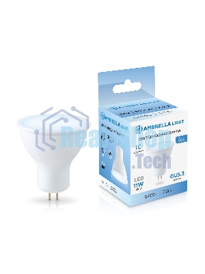 Лампа светодиодная	Ambrella light 161106 LED MR16 11W IC GU5.3 6400K 175-265V