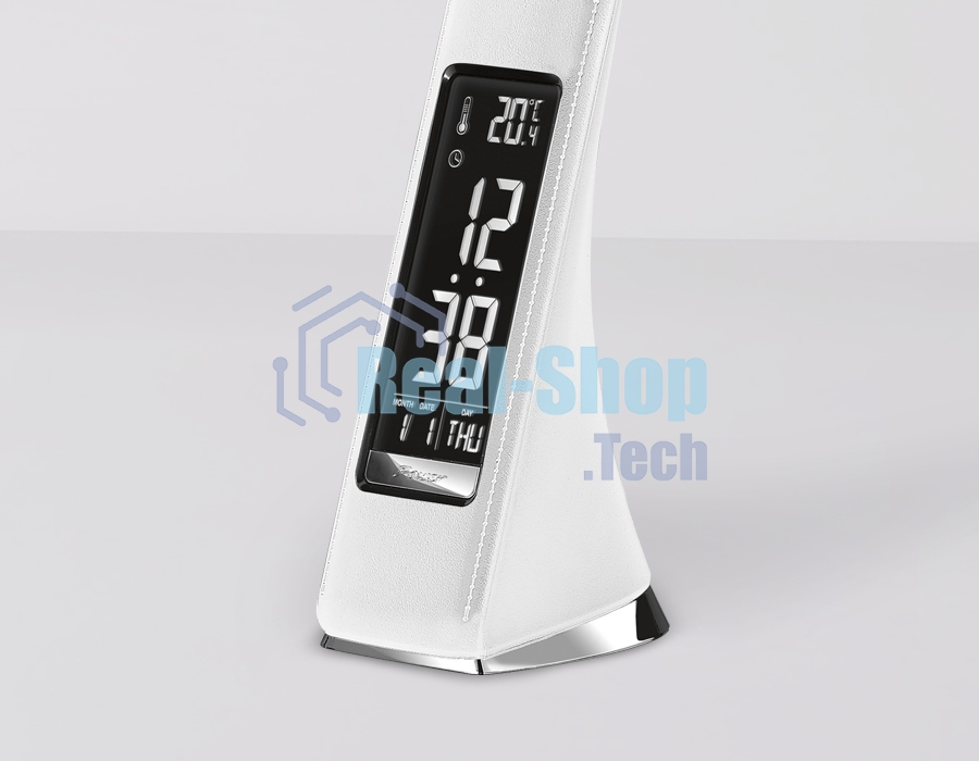 Светодиодная настольная лампа с дисплеем Ambrella light DE508 WH белый LED 3000-6400K 6W+LCD 2W