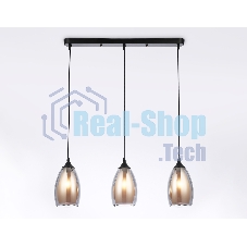 Светильник Ambrella light TR3537/3 BK/SM/FR черный/дымчатый/белый матовый E27/3 max 40W 640*120*820