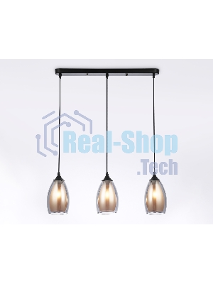 Светильник Ambrella light TR3537/3 BK/SM/FR черный/дымчатый/белый матовый E27/3 max 40W 640*120*820