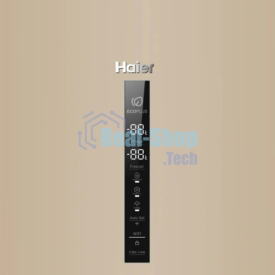 Холодильник Haier C2F637CGGU1 золотистый, двухкамерный, 278/108л, морозилка снизу, No Frost