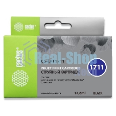 Картридж струйный Cactus CS-EPT1711 черный (14,6 мл) для Epson Expression Home XP-33/103/203/207/303/306/403/406