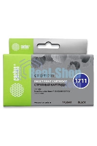 Картридж струйный Cactus CS-EPT1711 черный (14,6 мл) для Epson Expression Home XP-33/103/203/207/303/306/403/406