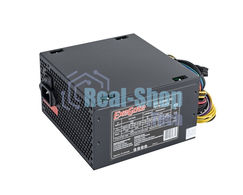 Блок питания ExeGate 400NPXE (EX221636RUS), 400Вт, 120мм, черный