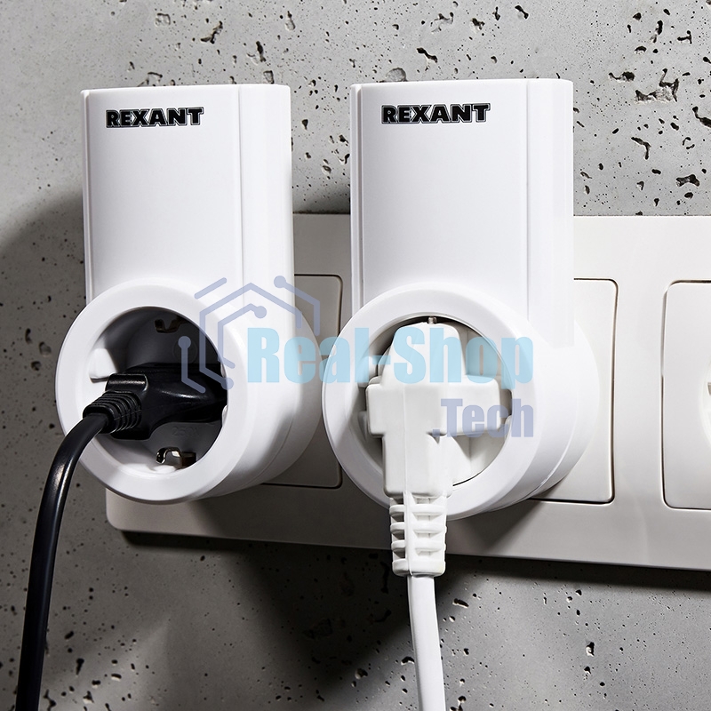 Радиоуправляемая розетка c пультом Rexant RX-002 (один пульт, две розетки)
