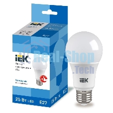 Лампа cветодиодная LED A80 шар 25Вт 230В 6500К E27 IEK LLE-A80-25-230-65-E27