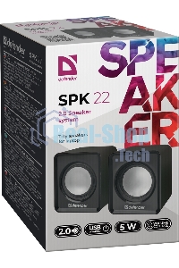 Акустическая система 2.0 Defender #1 SPK 22 черный, 5 Вт, питание от USB
