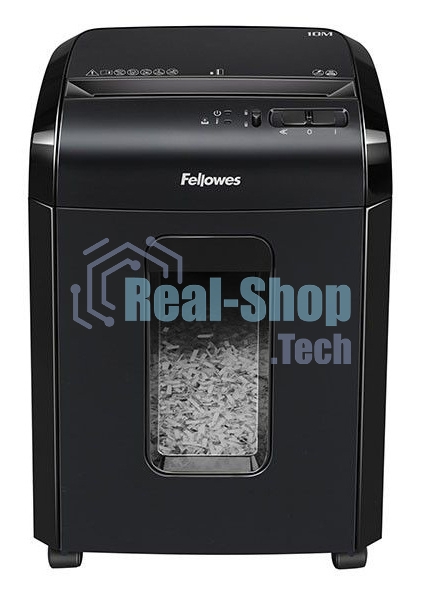 Шредер Fellowes Powershred 10M FS-4630601 DIN P-5, 2х15мм, 10лст., 19лтр., Safety Lock, с микрорезкой