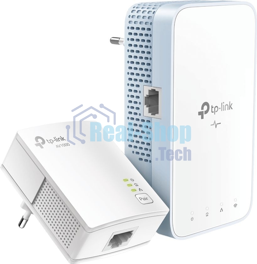 Комплект гигабитных TP-Link Wi‑Fi Powerline адаптеров AV1000 Gigabit Powerline ac Wi-Fi Kit, Dual band 802.11ac Wi-Fi - AC750 dual band Wi-Fi (433Mbps on 5GHz & 300Mbps on 2.4GHz)(TL-WPA7517 & TL-PA7017)