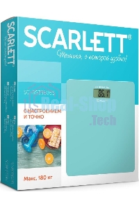 Весы напольные электронные Scarlett SC-BS33E035 макс.180кг голубой