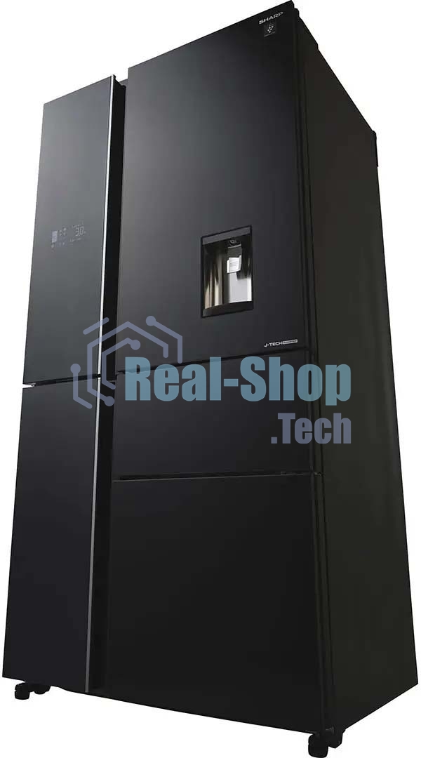 Холодильник Sharp SJWX99ABK серый, трехкамерный морозилка снизу 423/179л