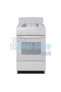Плита газовая De Luxe 5040.38Г (Щ) белый, конфорок 4 шт, духовка 43 л, 50 см x 85 см x 50 см