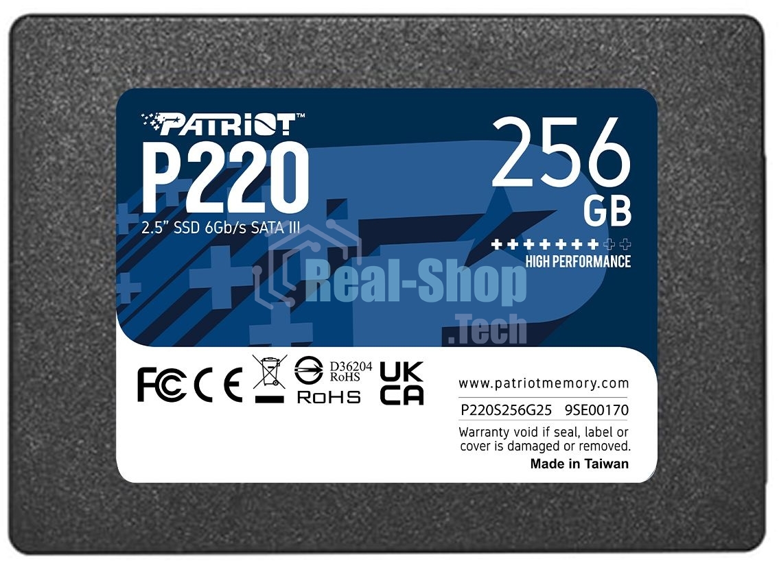 Накопитель SSD Patriot P220, 256Gb, SATA-III, 2.5