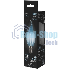 Лампа светодиодная Filament Свеча на ветру E14 9Вт 4100К Gauss 104801209
