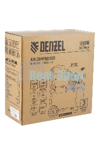 Компрессор воздушный безмасляный Denzel DLC1300/24 (58171) 1,3 кВт, 24 литра, 206 л/мин