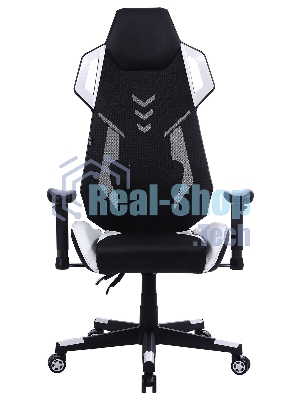 Кресло Cactus CS-CHR-090BLW черный, экокожа