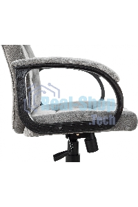 Кресло руководителя Бюрократ CH 002 Fabric Light-19 серый, крестов. пластик