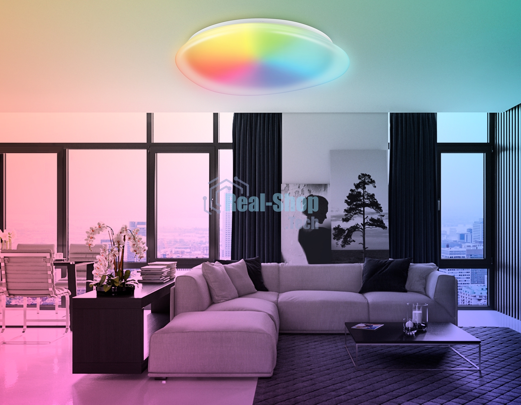 Светодиодный светильник Ambrella light FZ1615 FR матовый IP20 60W 3000-6500K+RGB 510*100 (ПДУ ИК)