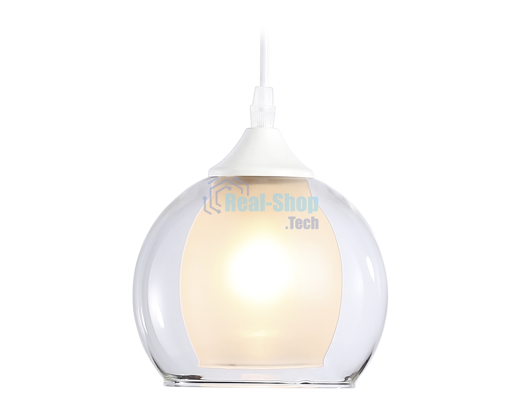 Светильник Ambrella light TR3538 WH/CL/FR белый/прозрачный/белый матовый E27 max 40W D130*800