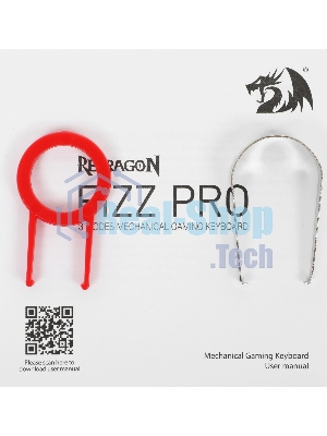 Клавиатура Redragon Fizz Pro механическая белый USB беспроводная BT/Radio for gamer для ноутбука LED (72598) кабель 1.8м
