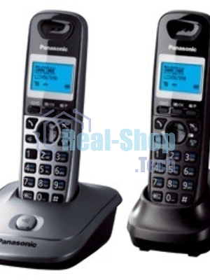 Телефон беспроводной (DECT) Panasonic KX-TG2512RU1 Доп трубка в комплекте, АОН, Caller ID, спикерфон, полифония