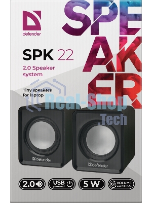 Акустическая система 2.0 Defender #1 SPK 22 черный, 5 Вт, питание от USB