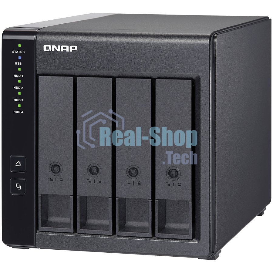 Полка расширения сетевого хранилища без дисков channel QNAP DAS TR-004 4 Bay 2.5/3.5 SATA Type-C USB 3.1 Gen 1 (5 Gb/s) Direct Attached Storage with Hardware RAID