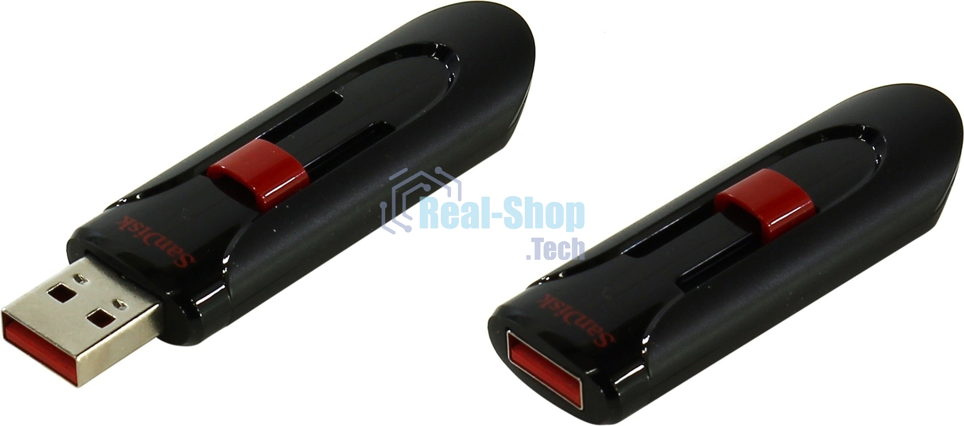 Флешка USB Sandisk 64Gb Cruzer Glide SDCZ60-064G-B35 USB 2.0 черный/красный