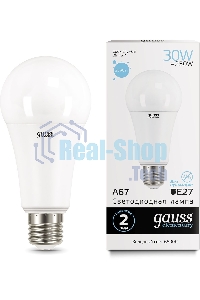 Лампа светодиодная Gauss LED Elementary A67 30W E27 2390lm 6500K 1/10/50 0