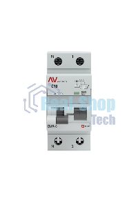 Выключатель автоматический дифференциального тока Averes DVA-6 Диф. Автомат (C) 1P+N 10А/30мА тип А 6кА
