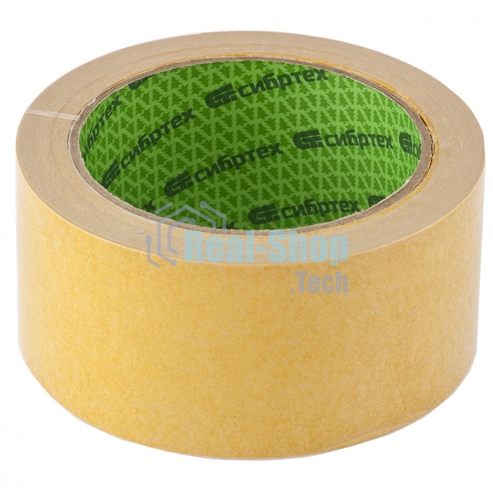 Лента клейкая двусторонняя Сибртех, 50 мм х 25 м, на полипропиленовой основе