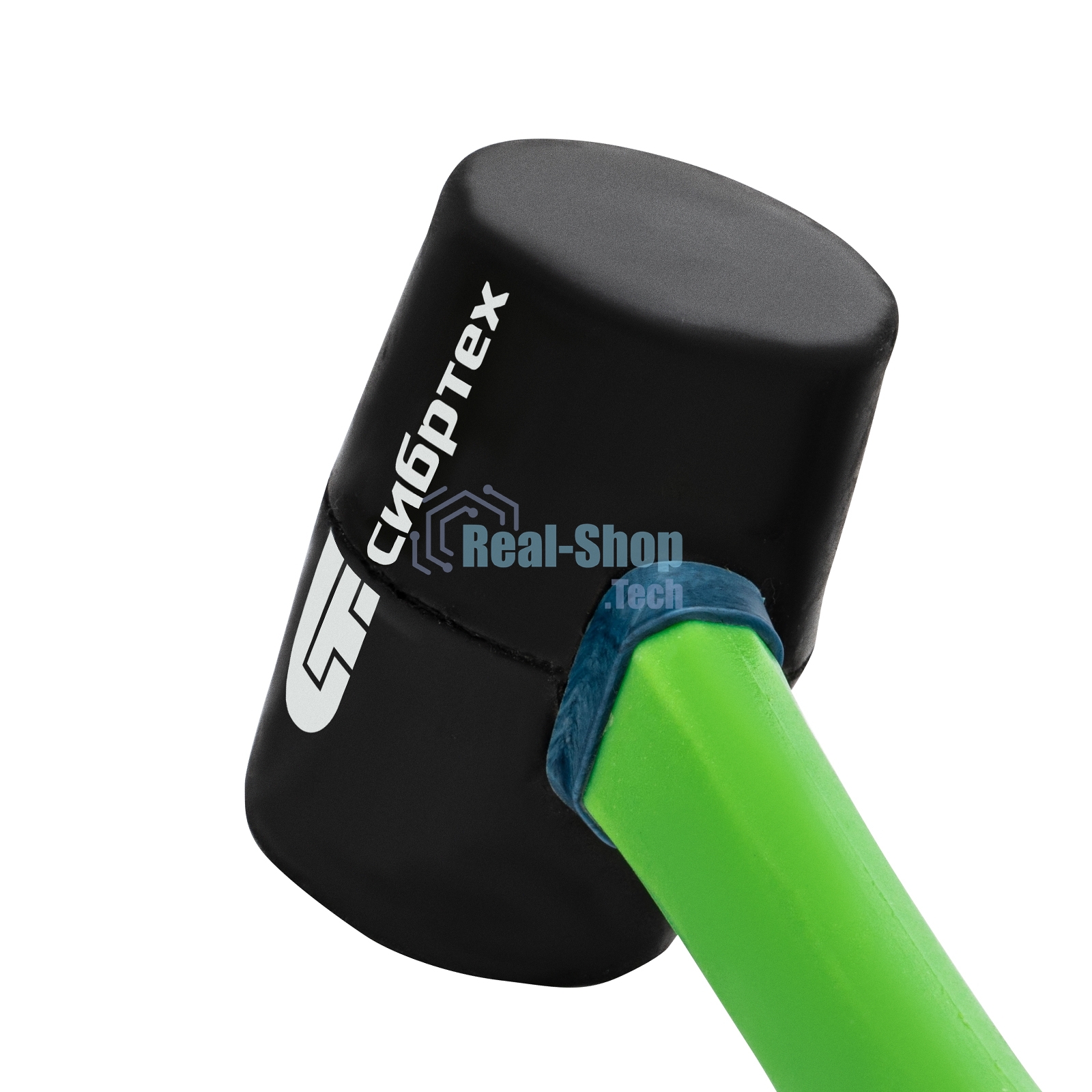 Киянка резиновая Сибртех, 225г., черная резина, фибергласовая рукоятка