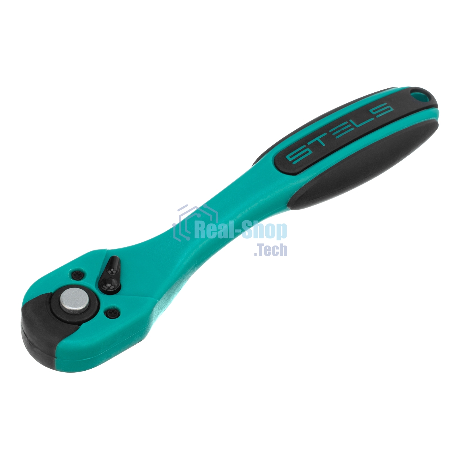 Ключ-трещотка Stels 1/4, 72 зуба, с быстрым сбросом, CrV, 2-х ком. рукоятка