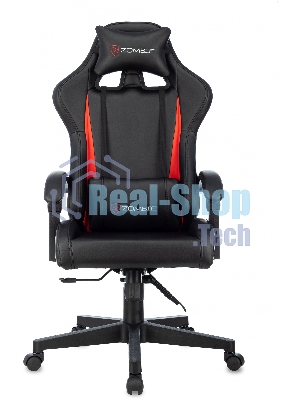 Кресло Zombie GAME TETRA черный/красный, экокожа, 120 кг, механизм качания