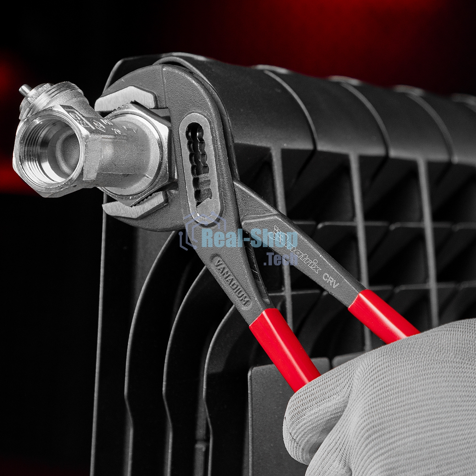 Переставные клещи Matrix 250 мм, хром-ванадий, обливные рукоятки