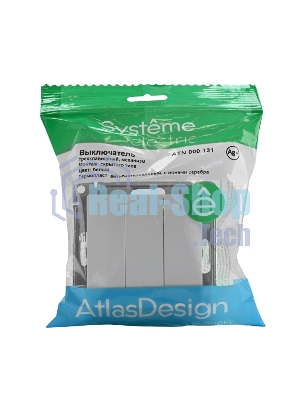 Механизм выключателя 3-кл. AtlasDesign (сх.1+1+1) 10АХ бел. SchE ATN000131