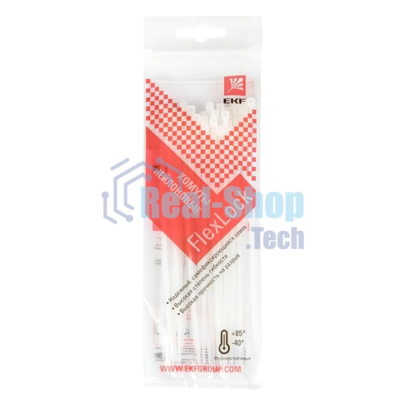 Хомут EKF plc-fl-ctsw-2.5x150 P6.6 стандартный (б), 2.5x150 (100 шт) FlexLock PROxima