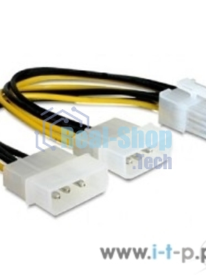 Разветвитель питания Gembird CC-PSU-81, 2хMolex->PCI-Express 8pin, для подключения в/к PCI-Е (8pin) к б/п ATX