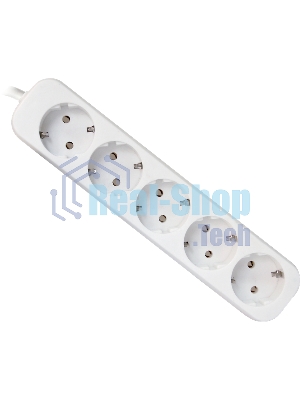Удлинитель Defender E518 белый 1.8 м, 5 розеток 