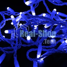 Гирлянда Neon-night Нить 10м, с эффектом мерцания, белый ПВХ, 24В, синий