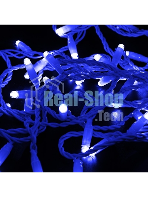 Гирлянда Neon-night Нить 10м, с эффектом мерцания, белый ПВХ, 24В, синий